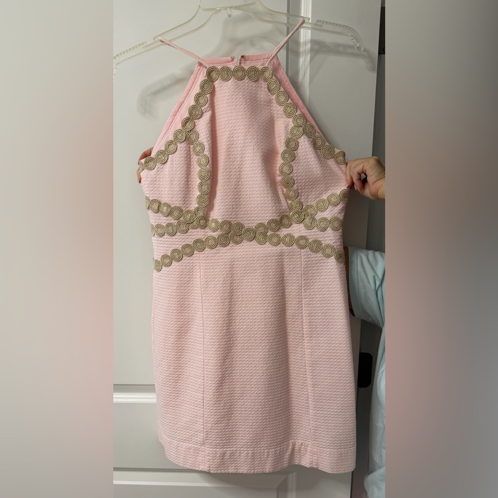 Light Pink & Gold Lilly Pulitzer Dress